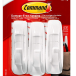 Command Large Utility Hook, White, 3-Hooks, 6-Strips (17003-3ES)