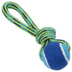 Buster Tuggaball Rope Toy with Handle & Tennis Ball - Small (18cm)
